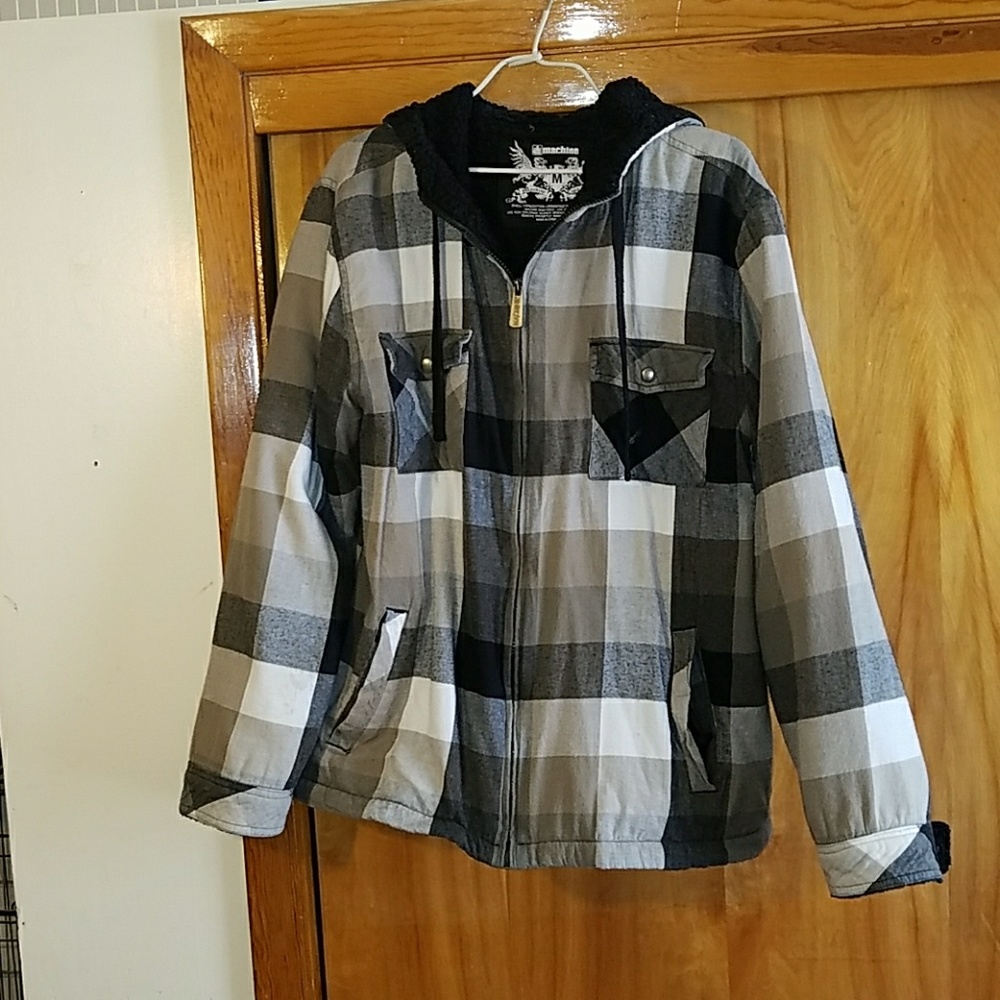 Men's zip up flannel jacket